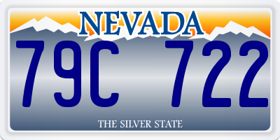 NV license plate 79C722