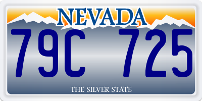 NV license plate 79C725