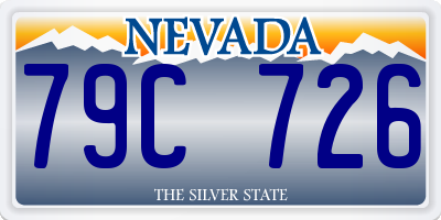 NV license plate 79C726