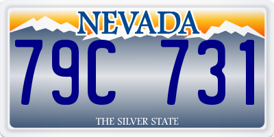 NV license plate 79C731