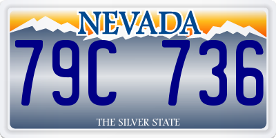 NV license plate 79C736