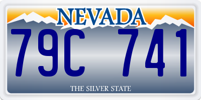 NV license plate 79C741