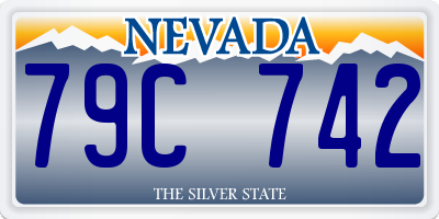 NV license plate 79C742