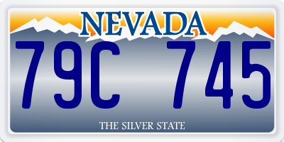 NV license plate 79C745