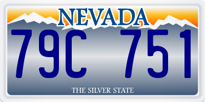 NV license plate 79C751