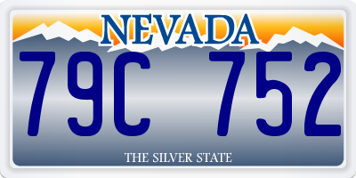 NV license plate 79C752