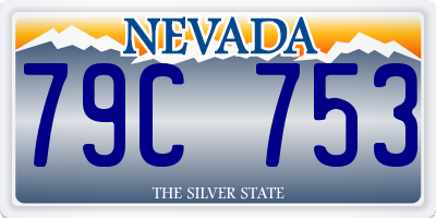 NV license plate 79C753