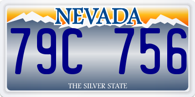 NV license plate 79C756