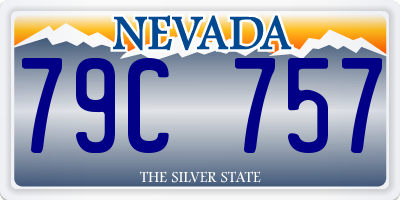 NV license plate 79C757