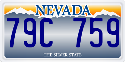 NV license plate 79C759