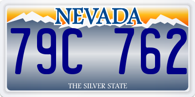NV license plate 79C762