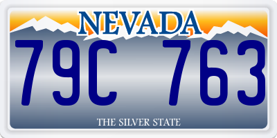 NV license plate 79C763