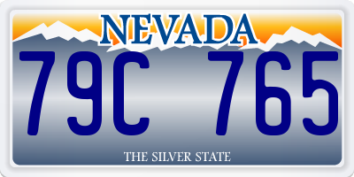 NV license plate 79C765