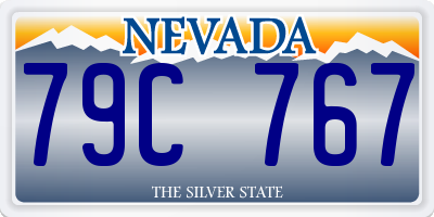 NV license plate 79C767