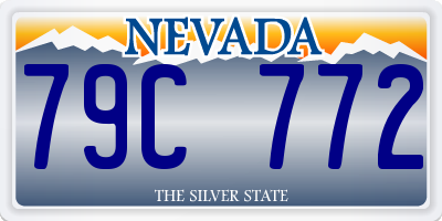 NV license plate 79C772