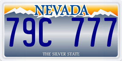 NV license plate 79C777