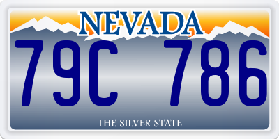 NV license plate 79C786