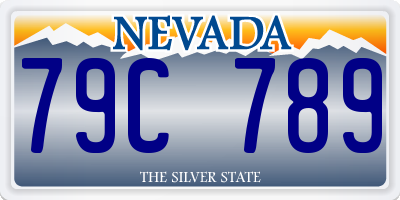 NV license plate 79C789