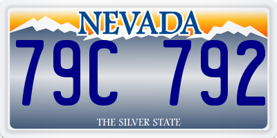 NV license plate 79C792