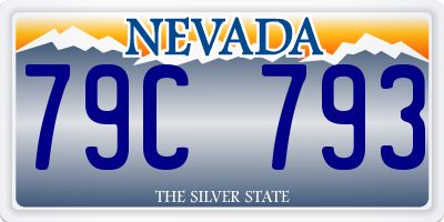 NV license plate 79C793