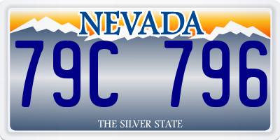 NV license plate 79C796