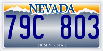 NV license plate 79C803