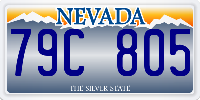 NV license plate 79C805