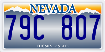 NV license plate 79C807