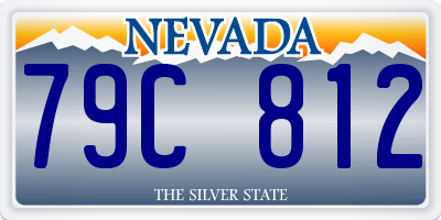 NV license plate 79C812