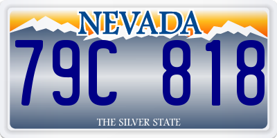 NV license plate 79C818