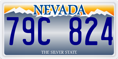 NV license plate 79C824