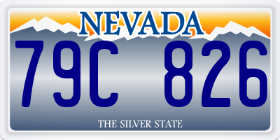 NV license plate 79C826