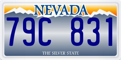 NV license plate 79C831