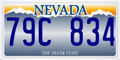 NV license plate 79C834