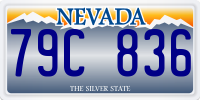 NV license plate 79C836