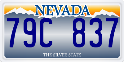 NV license plate 79C837