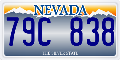 NV license plate 79C838