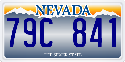 NV license plate 79C841
