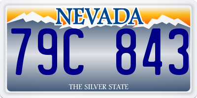 NV license plate 79C843