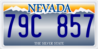 NV license plate 79C857