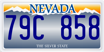 NV license plate 79C858