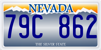 NV license plate 79C862