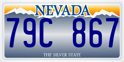 NV license plate 79C867