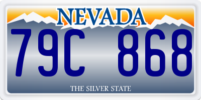 NV license plate 79C868