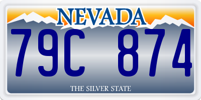NV license plate 79C874