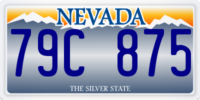 NV license plate 79C875