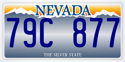 NV license plate 79C877