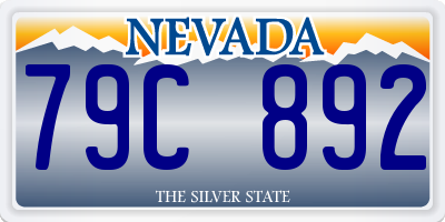 NV license plate 79C892