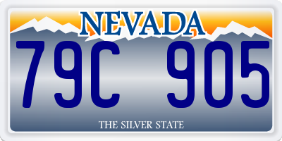 NV license plate 79C905