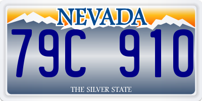 NV license plate 79C910